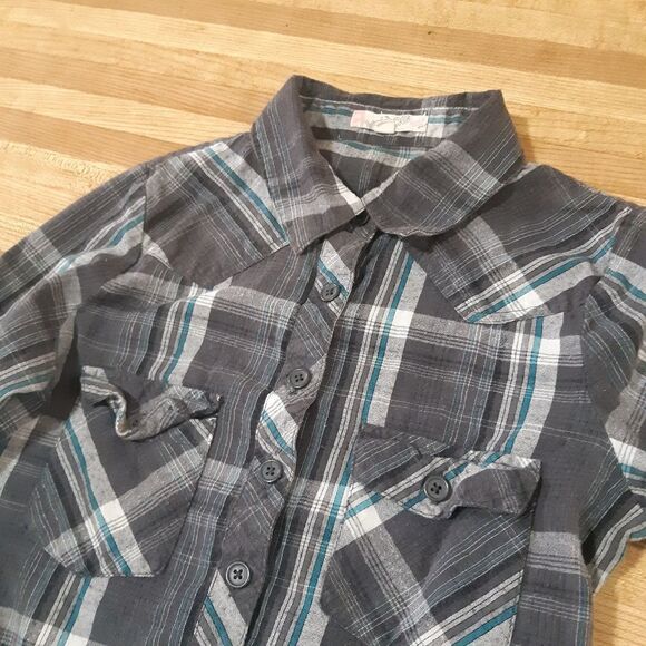 Long Sleeve Plaid Button Down Shirt small - Picture 2 of 8